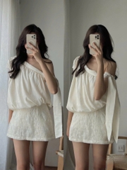 Chân váy tơ ren thiết kế - M