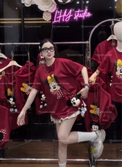Áo thun Mickey kèm túi - Form rộng dưới 65kg