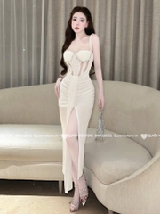 Đầm ôm body dáng dài cúp ngực