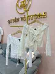 Áo ren 58168 - Trắng