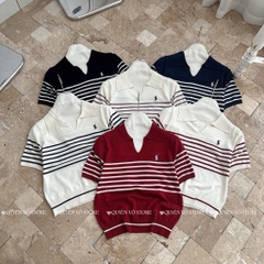 Áo MTG cổ V kẻ ngựa