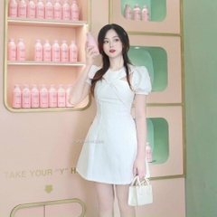Đầm cổ yếm xoắn ngực