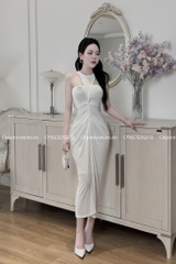 Đầm yếm ôm body xếp li