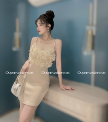 Đầm body hoa hồng 3D