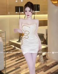 Đầm ôm body rắn - Trắng