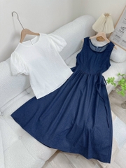 Set áo tay bồng + đầm Babydoll