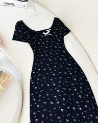 Đầm body thun hoa nhí