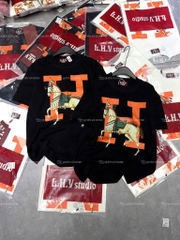 Áo thun ngựa chữ H - Form rộng dưới 65kg