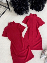 Đầm body cổ lọ - Đỏ