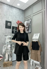 Set vest quần ngố x áo thun