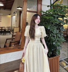 Đầm maxi kem gân moking eo - S eo 64