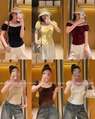 Áo thun cổ u chun trơn