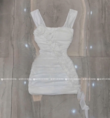 Đầm body lưới - Trắng