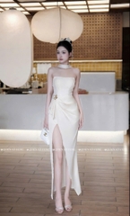 Đầm cúp ngực lụa chẻ đùi