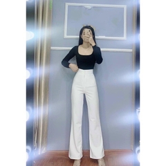 Quần tây ống loe - Trắng - M