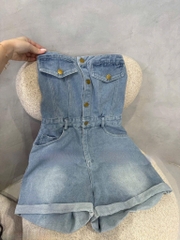 Jum jean short xanh nhạt
