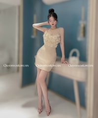 Đầm body hoa hồng 3D