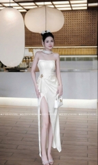 Đầm cúp ngực lụa chẻ đùi