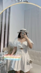 Đầm hở chân ngực dáng ngắn - Bigsize 55-65kg