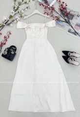 Đầm lụa trễ vai - S