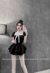 Set Hot Girl nơ ngực kèm tag đá bling