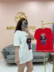 Áo thun gấu teddy - Form rộng dưới 65kg