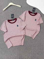 Áo thun sọc thêu gấu - Form vừa