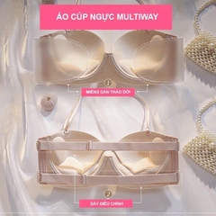 Áo cúp ngực kèm dán 2 bên - M77