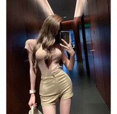 Quần đùi Skinny - Nâu