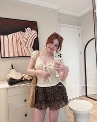 Áo thun set buộc trước