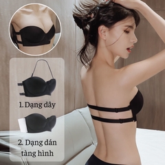 Áo cúp ngực kèm dán 2 bên - M77