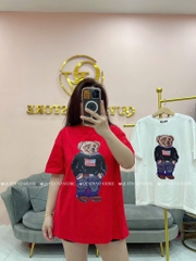 Áo thun gấu teddy - Form rộng dưới 65kg