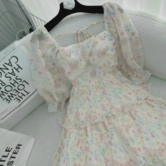 Đầm maxi hoa tầng dập li