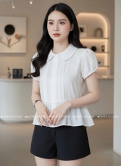Áo sơ mi babydoll mềm - Trắng 1395