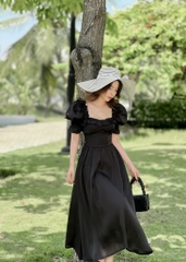 Đầm bo tay viền ren bèo ngực
