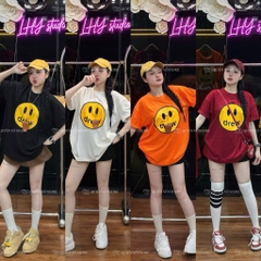 Áo thun mặt cười - Form rộng dưới 65kg