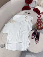 Set áo thun chân váy dài ôm body tag cài eo