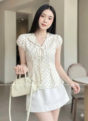 Áo sơ mi cổ thủy thủ bi - Trắng 1453