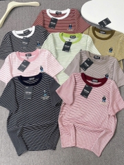 Áo thun sọc thêu gấu - Form vừa