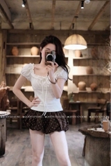 Áo thun cổ u viền bèo trơn
