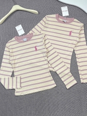 Áo thun tay dài thêu ngựa - Form vừa