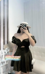 Đầm hở chân ngực dáng ngắn - Bigsize 55-65kg