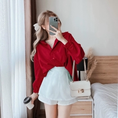 Set sơ mi rút eo kèm cv 3M