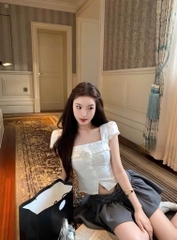 Áo sơ mi hoa ngực - 369