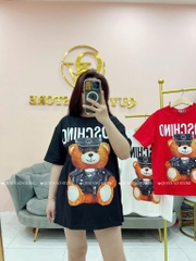 Áo thun gấu Moschino - Form rộng dưới 65kg
