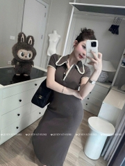 Đầm body viền cổ sen - 8563