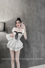Set Hot Girl nơ ngực kèm tag đá bling
