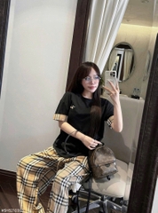 Set thun quần suông BBR - Đen