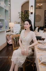 Đầm ren sang chảnh dáng dài