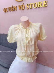 Áo đũi tơ tay phồng tk